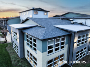 Hardie shingle siding condo renovation birch bay