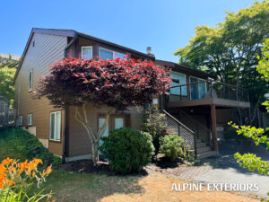 Sudden valley board batten black trim windows modern look gaf roofing